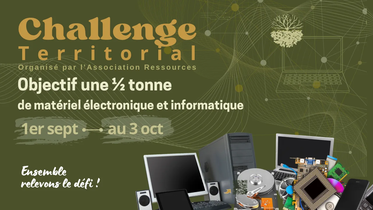 Challenge territorial : objectif une demi-tonne de matériel électronique et informatique, du 1er septembre 2026 au 3 octobre 2026 — voir comment participer